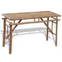 Voir la diapositive 2 : VIDAXL Table de brasserie avec 2 bancs 100 cm Bambou