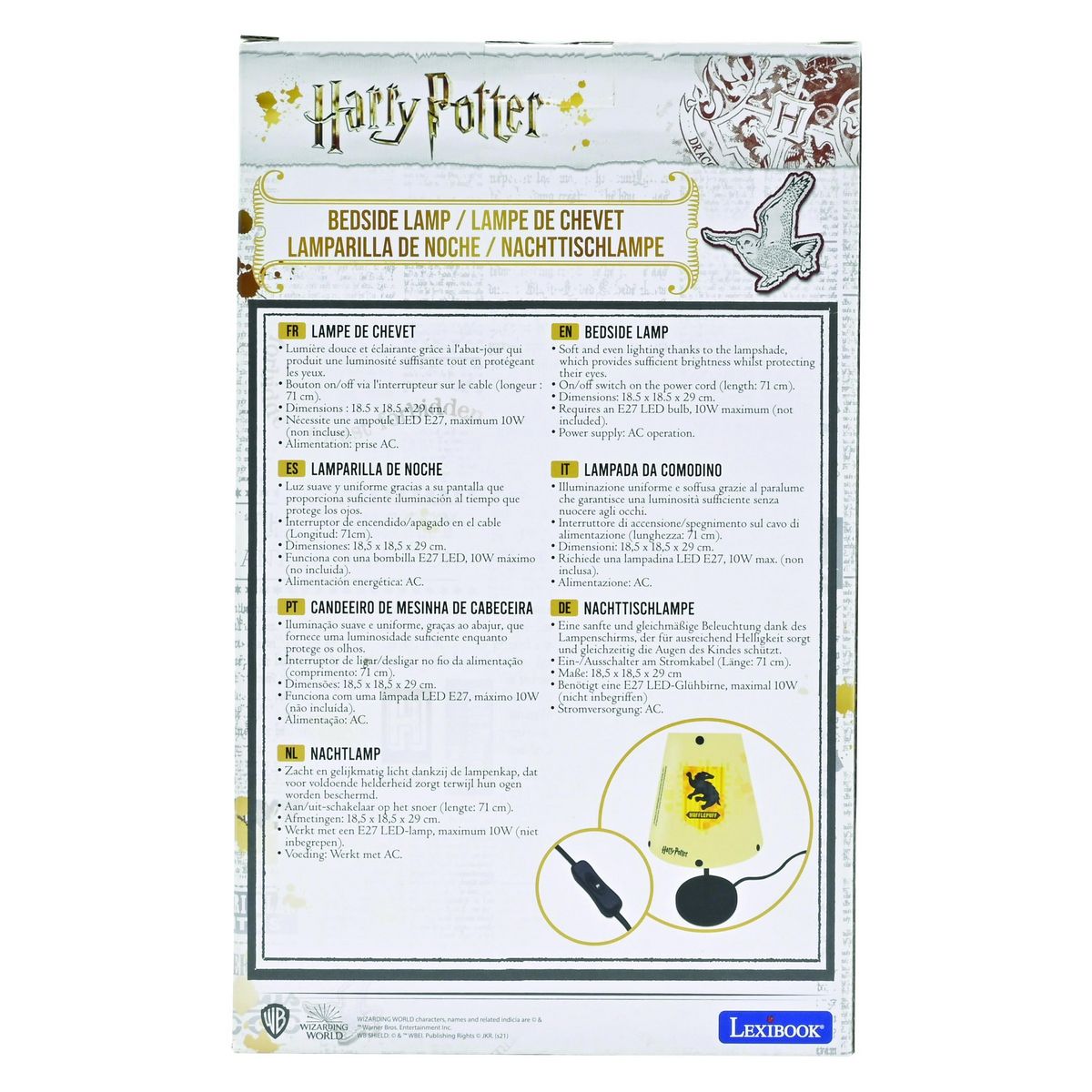 Lexibook Lampe de chevet Harry Potter