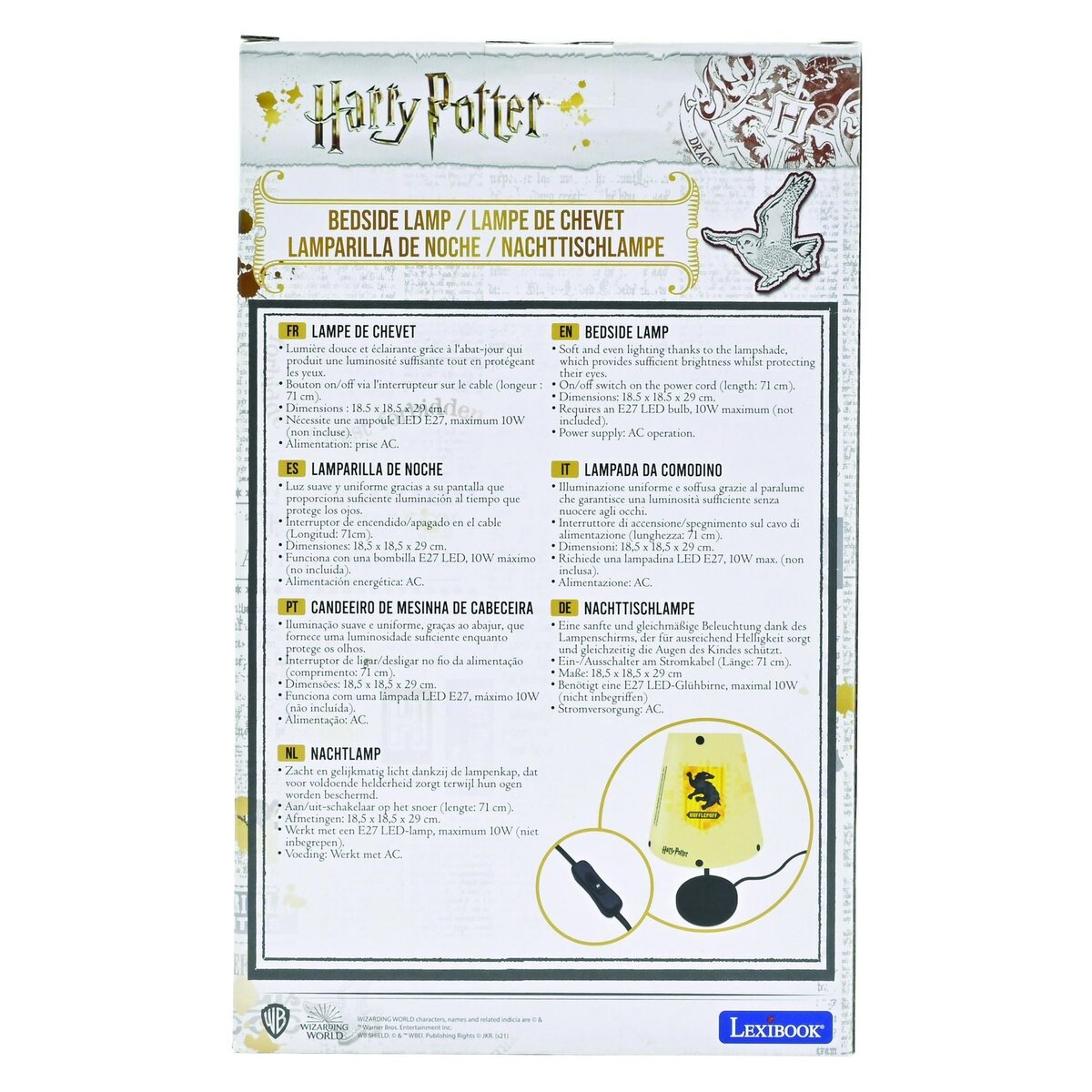 Lexibook Lampe de chevet Harry Potter