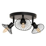 ATMOSPHERA Plafonnier 3 Lampes Orientables en Métal  Adelia  25cm Noir