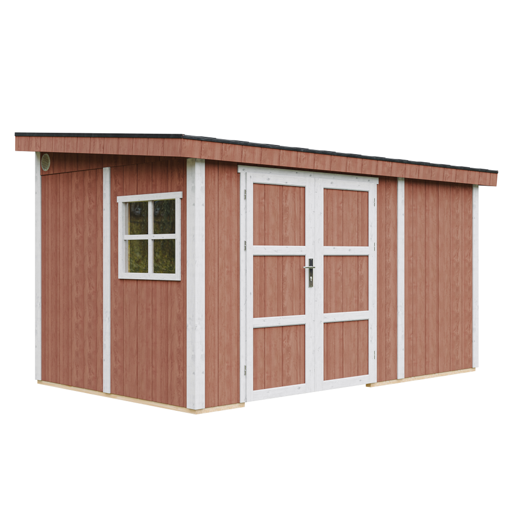 Voir la diapositive 2 : TIMBELA Abri de jardin qualité premium 8,68 m² h231x248x412 cm sans plancher et paroi latérale m939b