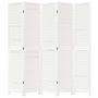 Voir la diapositive 4 : VIDAXL Cloison de separation 5 panneaux blanc bois de paulownia massif