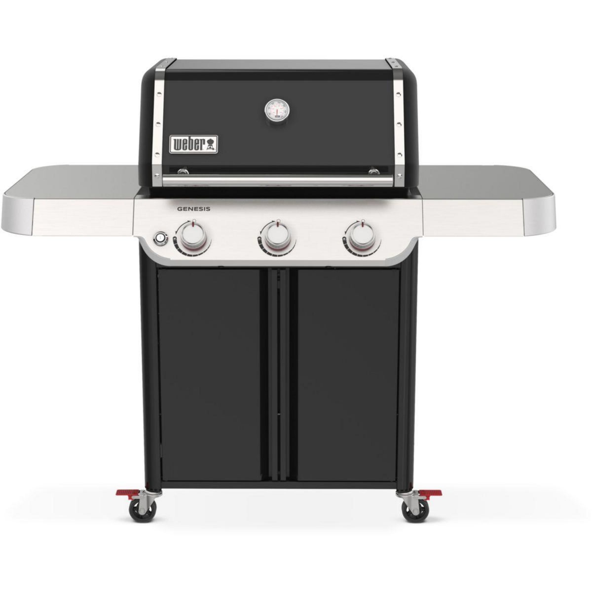 Weber Barbecue gaz Genesis E-315 noir inox 3 brûleurs sur chariot, 68x48 cm