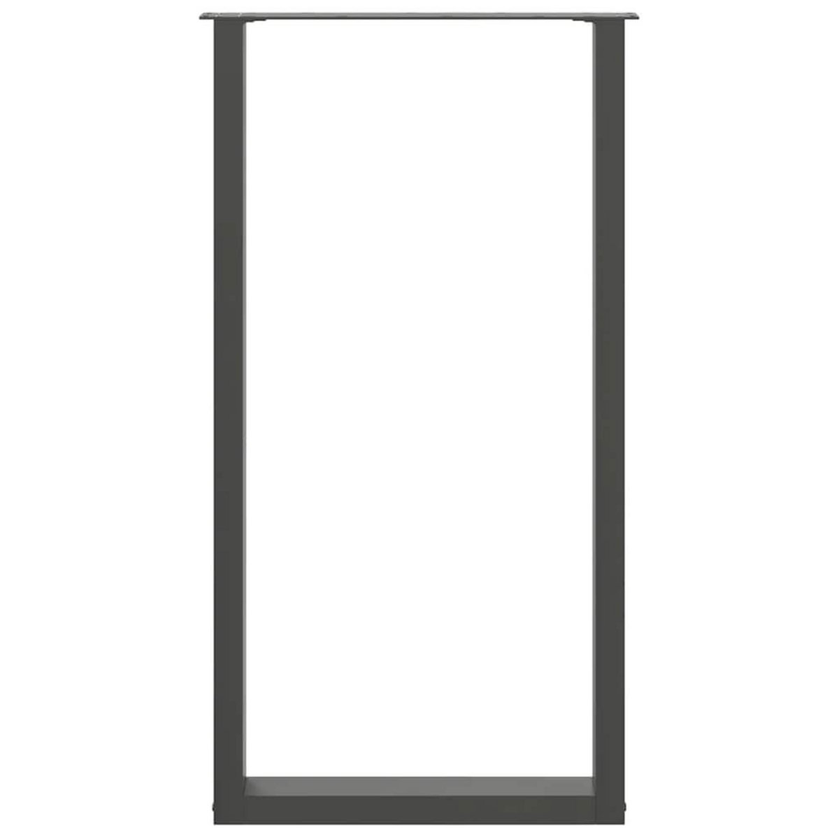 VIDAXL Pieds de table basse forme de U 2 pcs anthracite 60x(110-111)cm