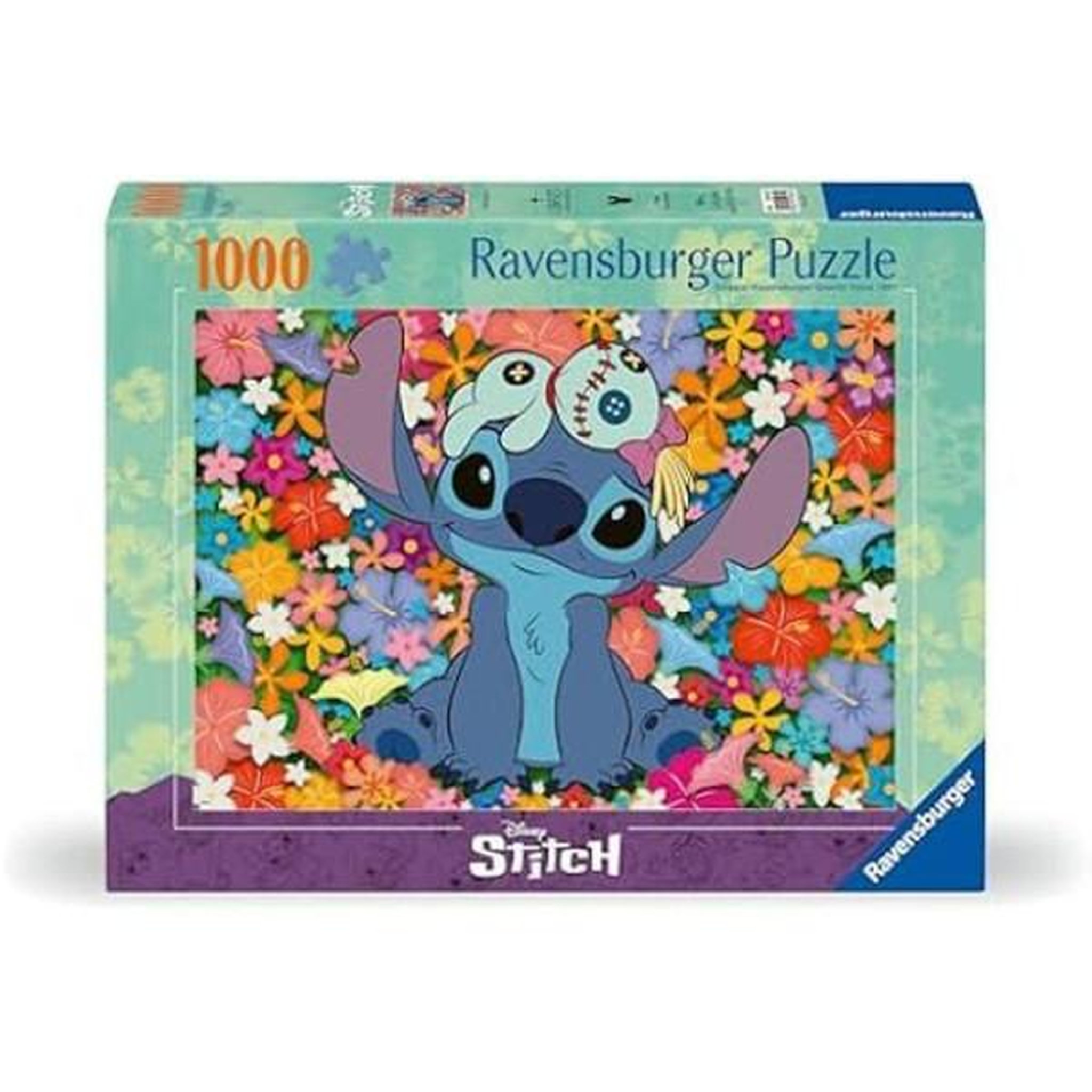Voir la diapositive 2 : RAVENSBURGER Puzzle - ravensburger - 1000 pièces - stitch et souillon - intérieur - adultes et enfants dès 14 ans