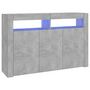 Voir la diapositive 2 : VIDAXL Buffet avec lumieres LED gris beton 115,5x30x75 cm
