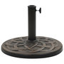 Voir la diapositive 2 : VIDAXL Socle rond de parasol Polyresine 19 kg Bronze
