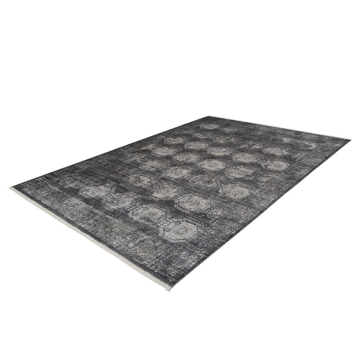 Paris Prix Tapis Vintage à Franges  Baroque VII  Anthracite