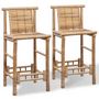 Voir la diapositive 2 : VIDAXL Tabourets de bar lot de 2 bambou