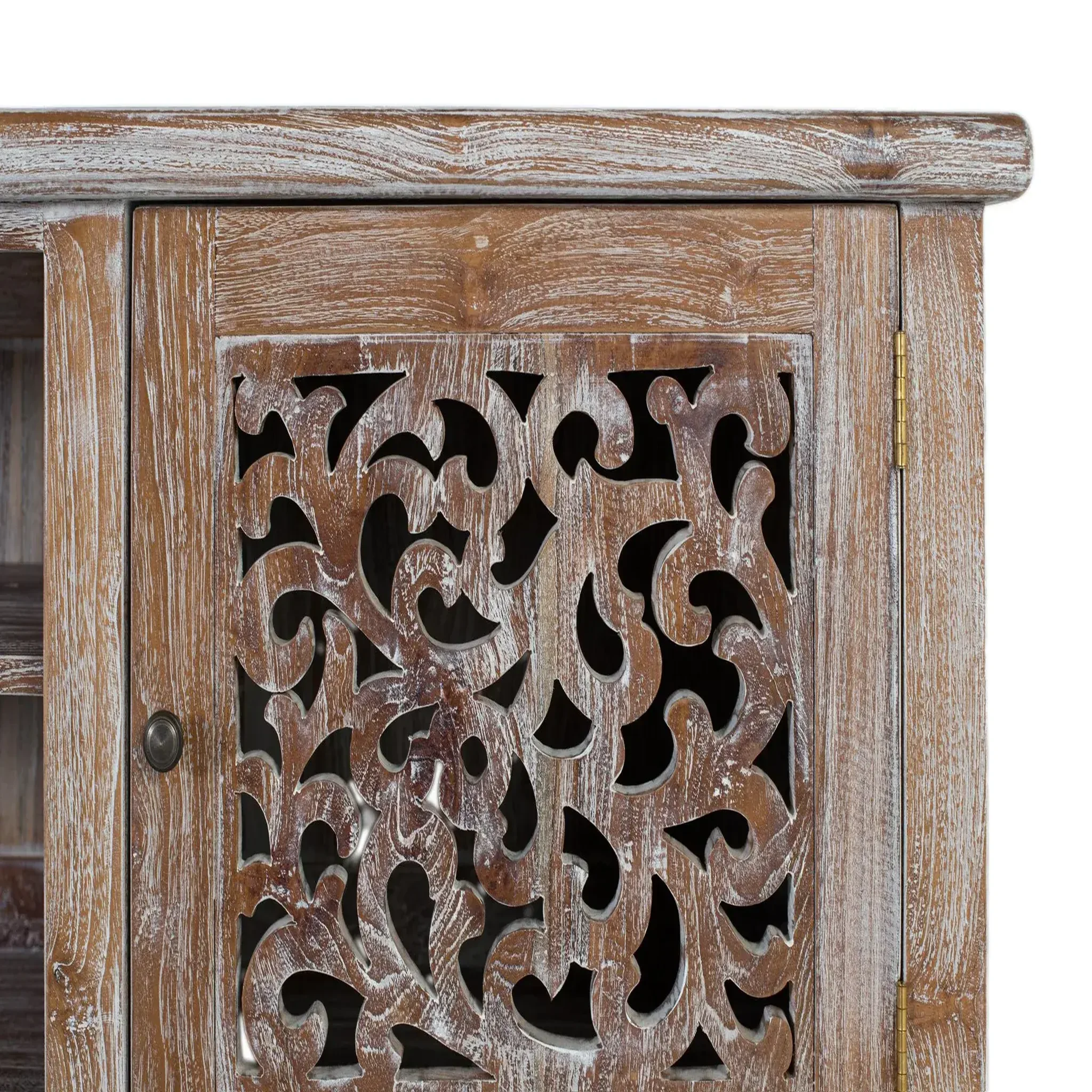 Voir la diapositive 4 : GINER Y COLOMER SL Meuble tv en bois de teck 190 cm style vintage provençal