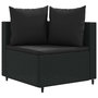 Voir la diapositive 3 : VIDAXL Salon de jardin 5 pcs avec coussins noir resine tressee