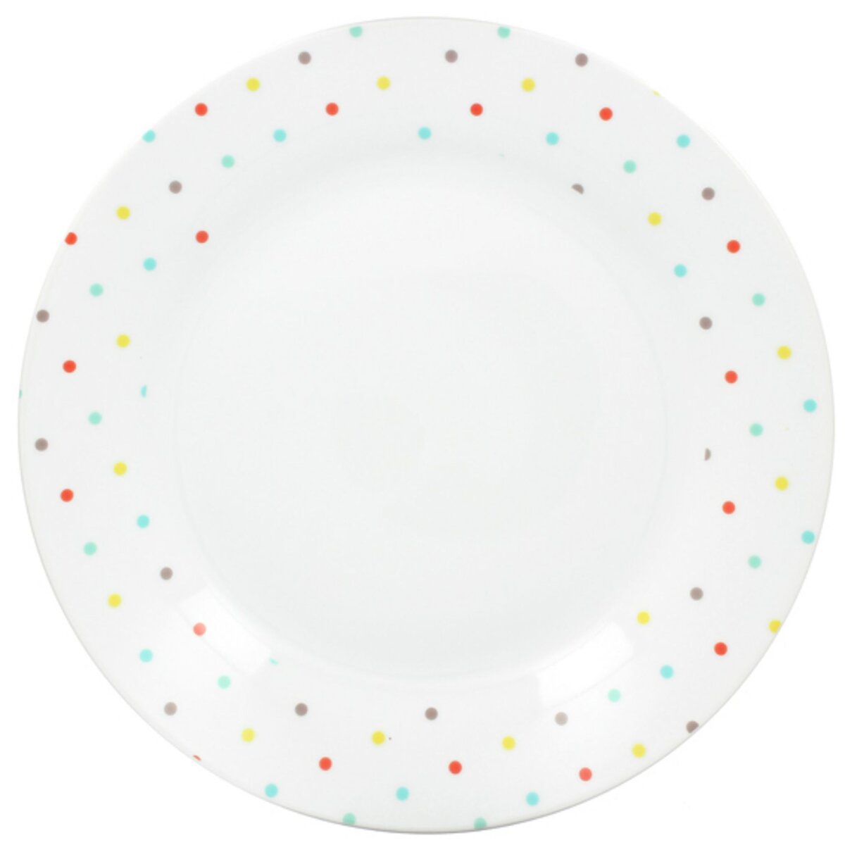Service assiettes 18 Pièces PICADILLY pois multico