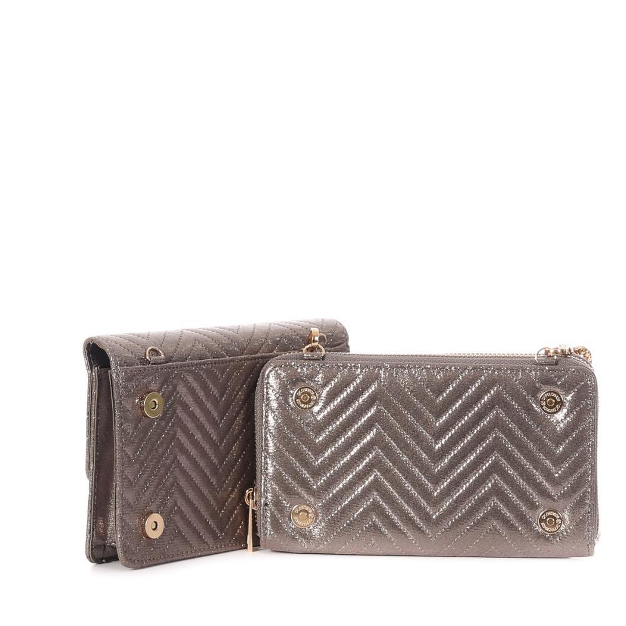 Voir la diapositive 4 : Stella Green Sac à Bandoulière  Métallique Femme Stella Green Chevron