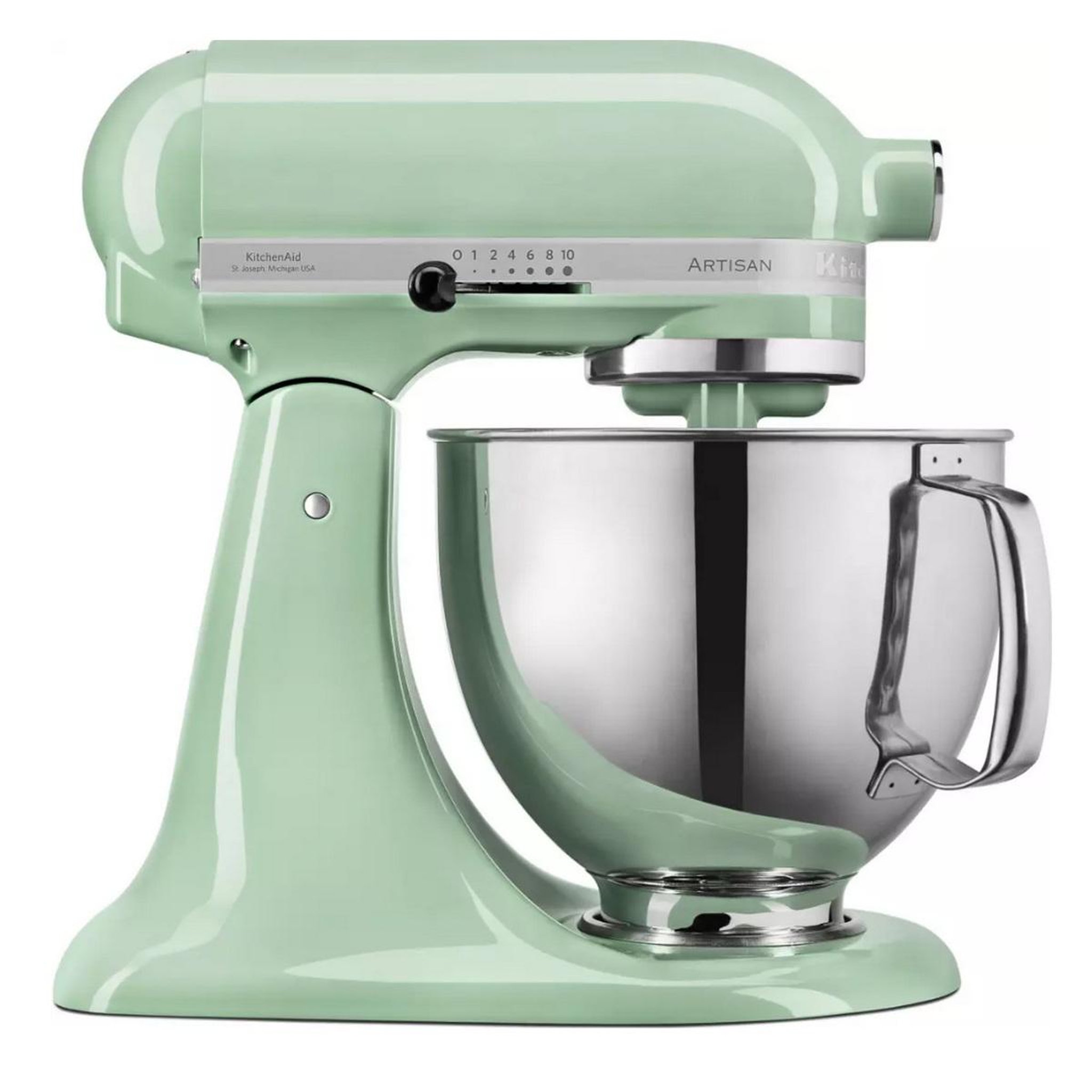 Voir la diapositive 2 : KitchenAid Robot pâtissier 4.8l 300w vert - 5ksm125ept-