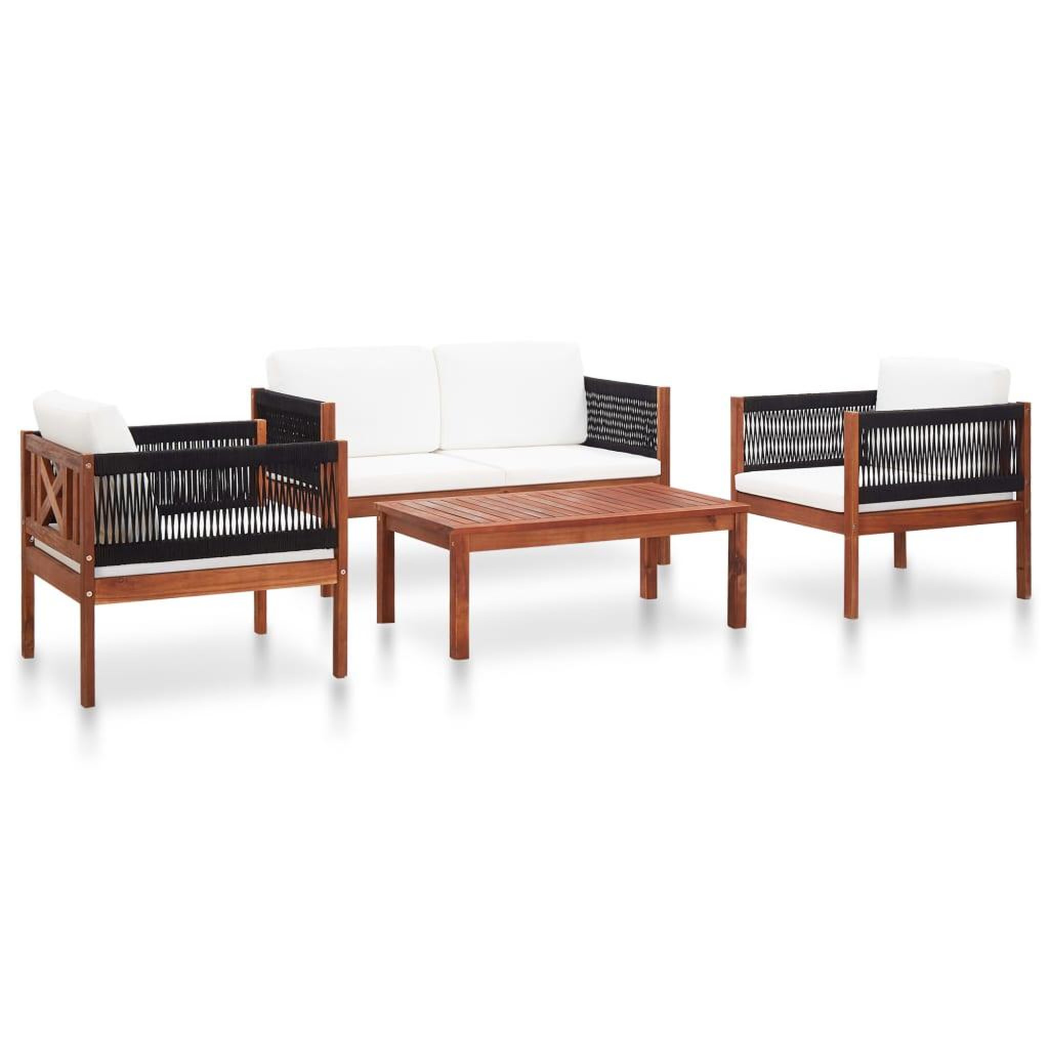 VIDAXL Salon de jardin 4 pcs bois d'acacia solide