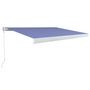 Voir la diapositive 2 : VIDAXL Store a cassette manuel 400x300 cm Bleu et blanc