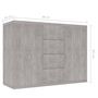 Voir la diapositive 6 : VIDAXL Buffet Gris beton 88x30x65 cm Bois d'ingenierie