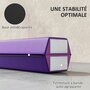 Voir la diapositive 5 : HOMCOM Poutre de gymnastique pliable 236cm fond antidérapant poignée transport violet rose