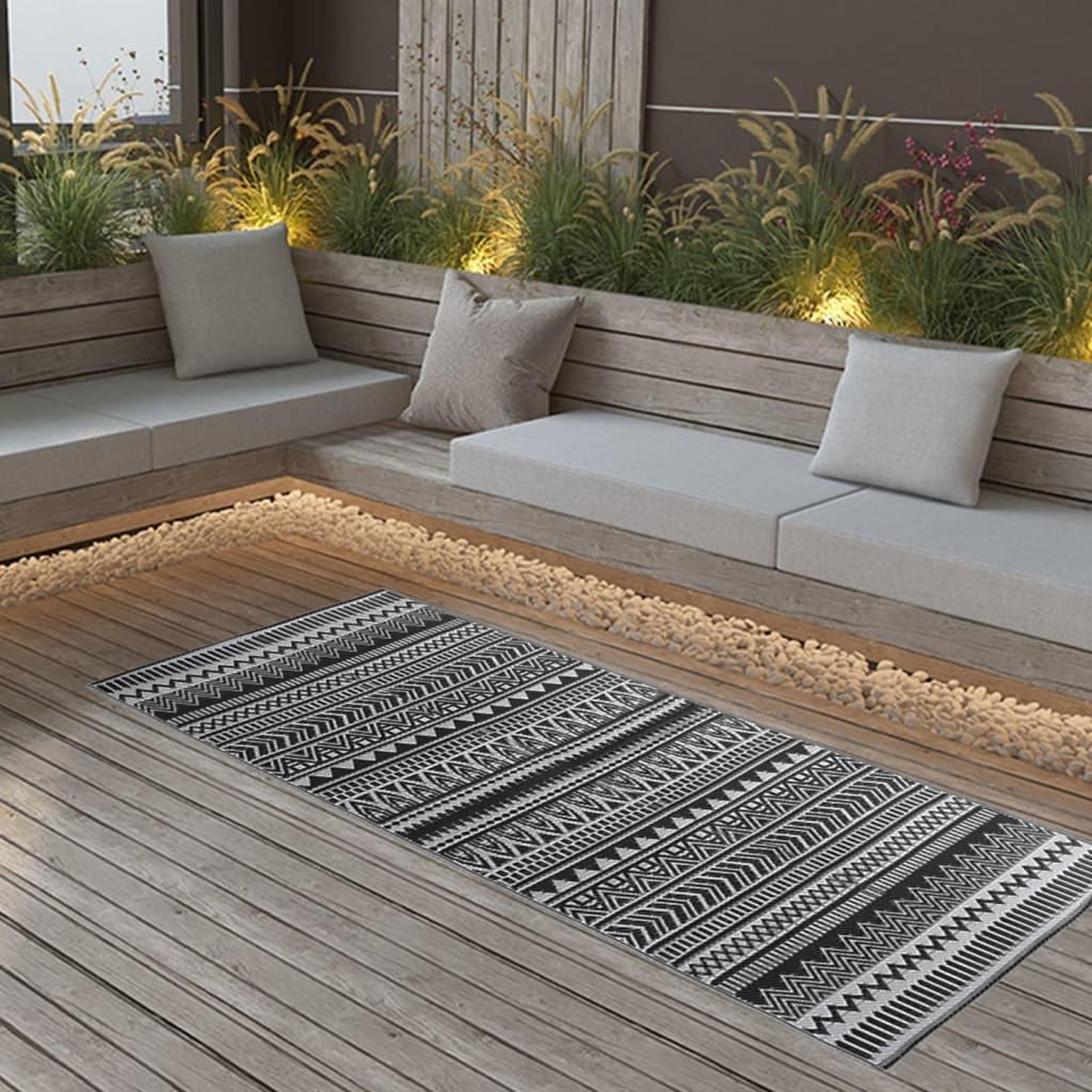 Voir la diapositive 1 : VIDAXL Tapis d'exterieur Noir 80x150 cm PP