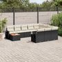 Voir la diapositive 1 : VIDAXL Salon de jardin 11 pcs avec coussins noir resine tressee