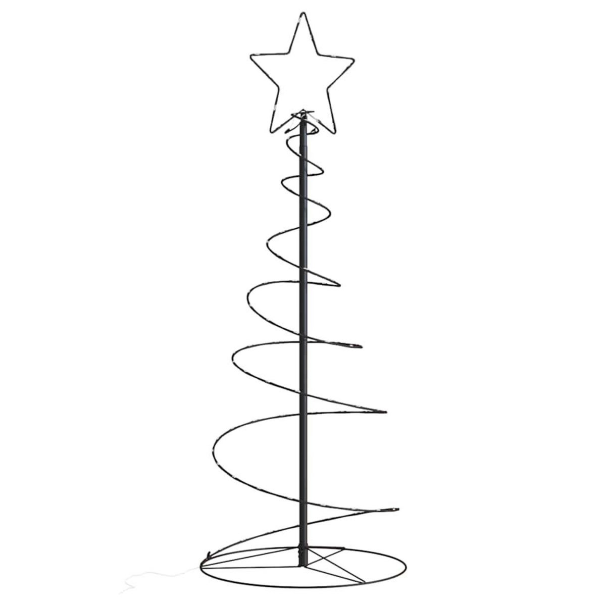 VIDAXL Sapin de Noël a LED 80 LED blanc chaud 120 cm