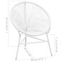 Voir la diapositive 6 : VIDAXL Chaise de jardin en corde forme de lune resine tressee blanc
