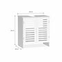 Voir la diapositive 5 : SWEEEK Meuble sous lavabo  - Rivage - 1 étagère. 2 portes ajourées. 2 niveaux de rangement