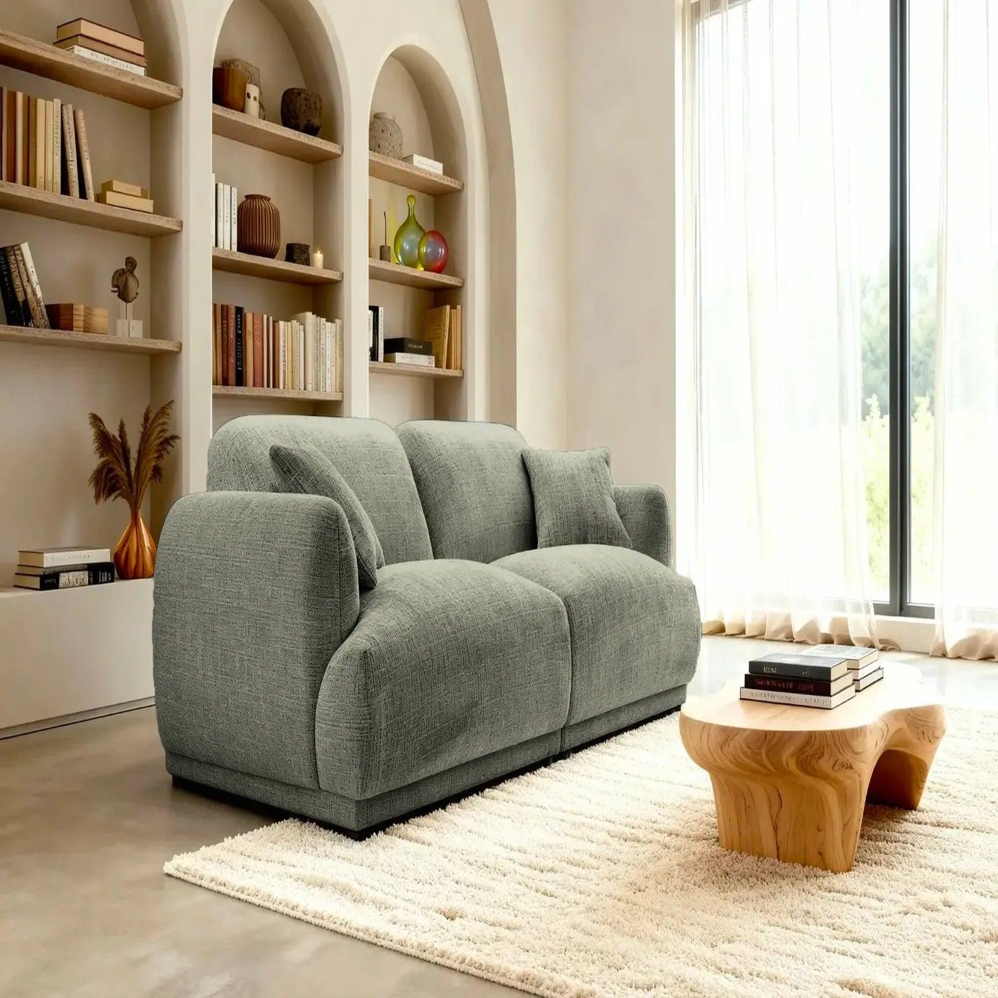 Voir la diapositive 5 : CASANOVA PARIS Rosalie - canapé droit tissu chenille 2 places