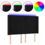 Voir la diapositive 2 : VIDAXL Tete de lit a LED Noir 147x16x118/128 cm Velours