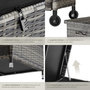 Voir la diapositive 5 : tectake Coffre de jardin pour coussins 270 l, avec tressage en rotin gris