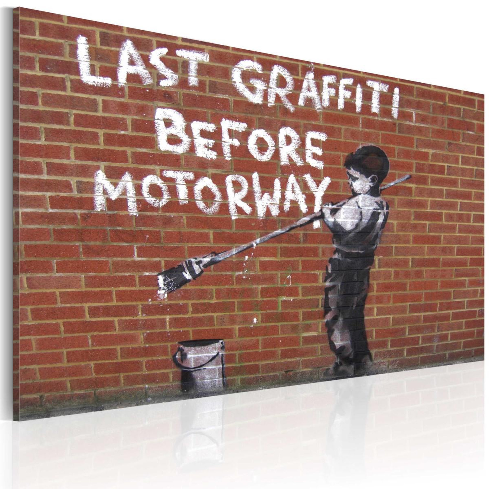 Paris Prix Tableau  dernier graffiti avant l'autoroute - banksy  40x60cm