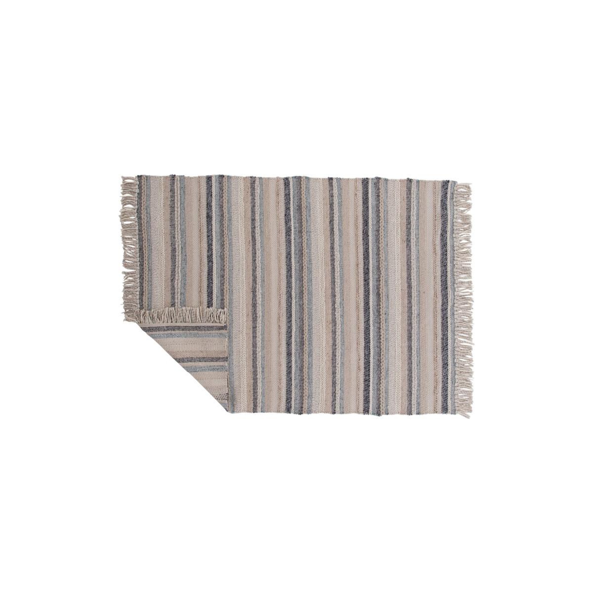 Voir la diapositive 2 : Paris Prix Tapis déco en laine  gudha  200x300cm beige & bleu