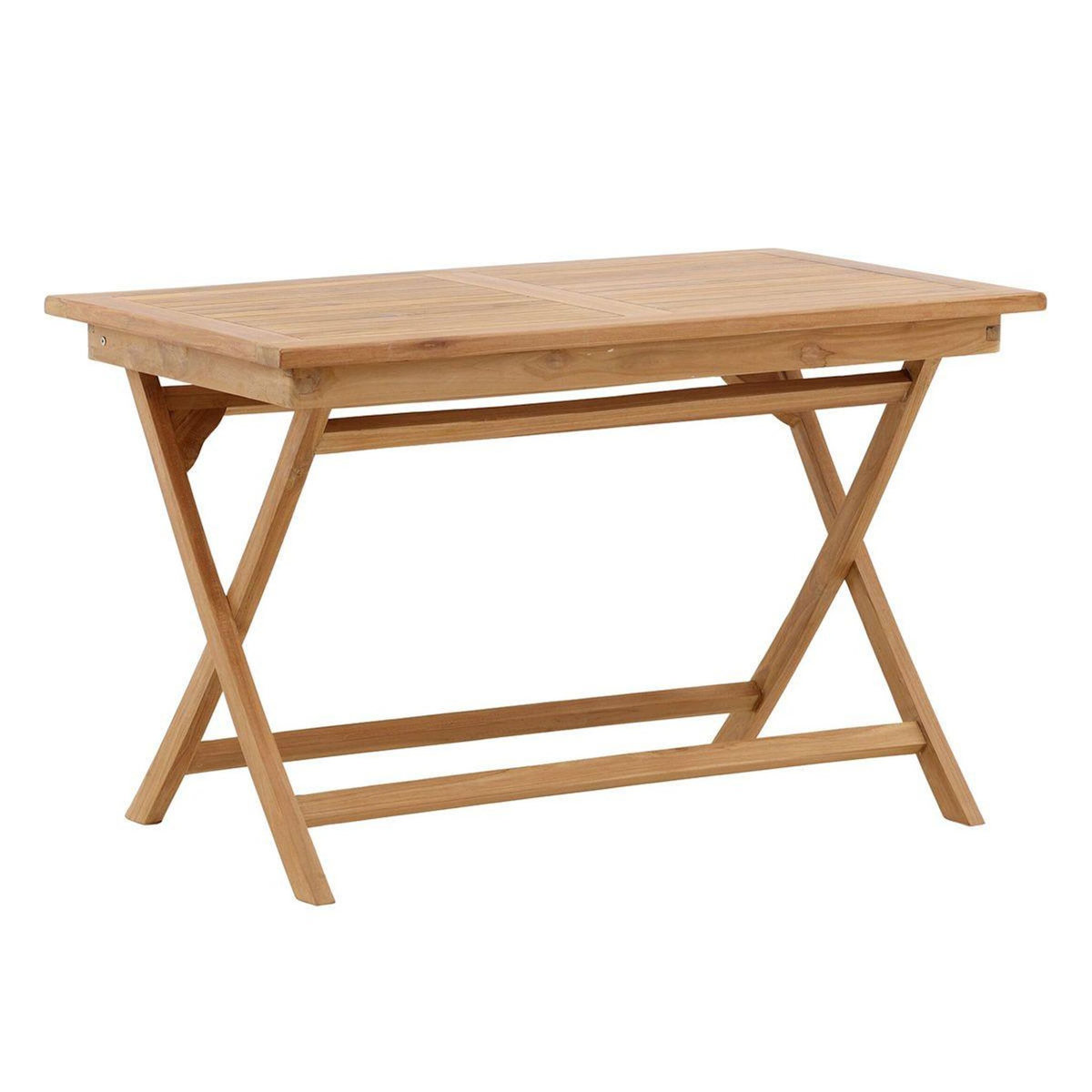 Paris Prix Table de Jardin en Teck  Kenya  120cm Naturel
