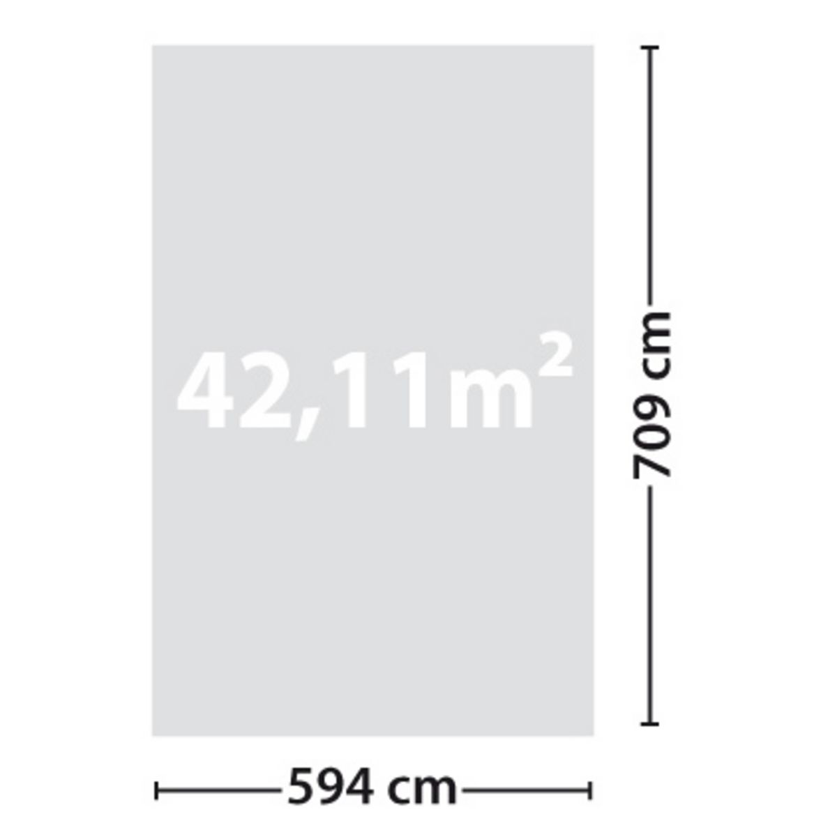 Carport bois 2 voitures toit plat avec remise de 10m²