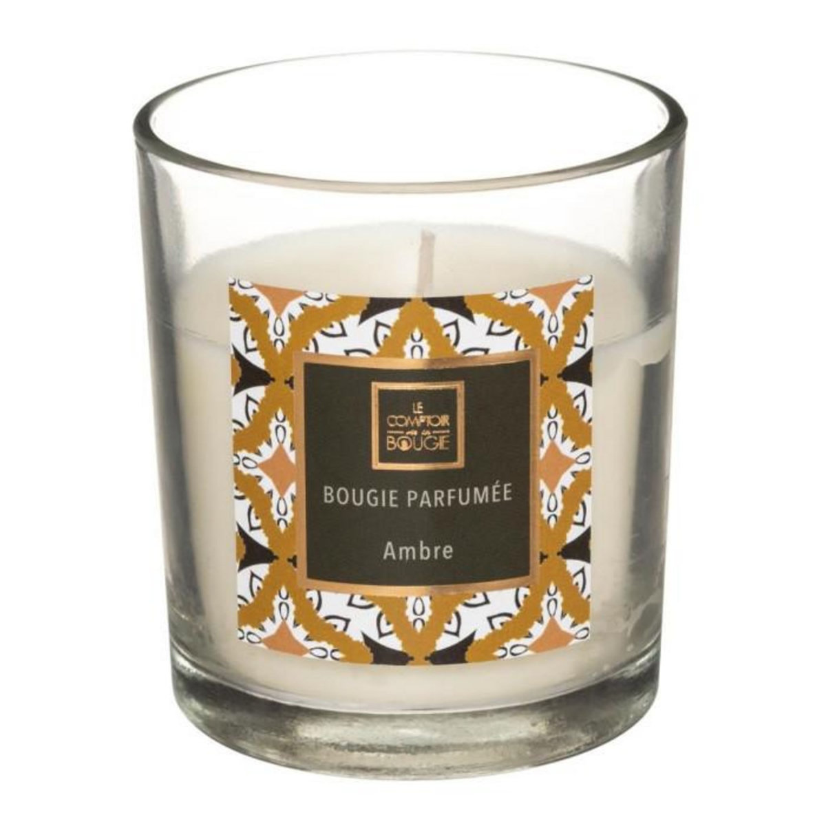 COMPTOIR DE LA BOUGIE Bougie Parfumée en Verre  Neda  8cm Ambre
