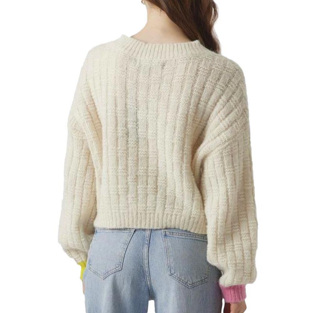 Vero Moda Pull Ecru Femme Vero Moda Ingrid