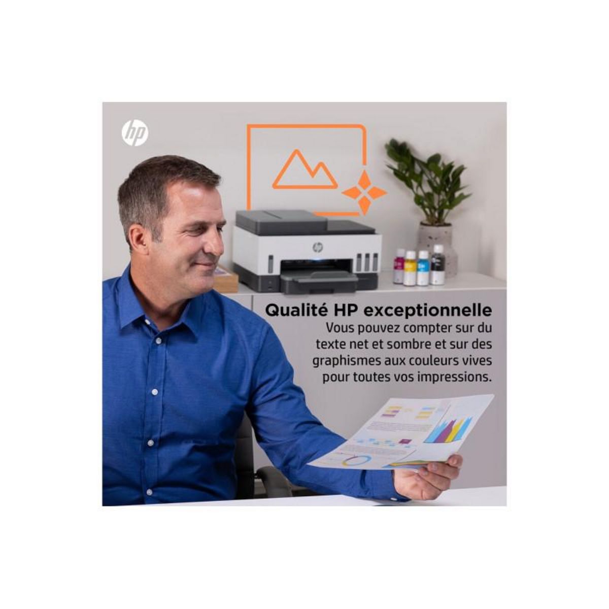 HP Imprimante jet d'encre Smart Tank Plus 7605