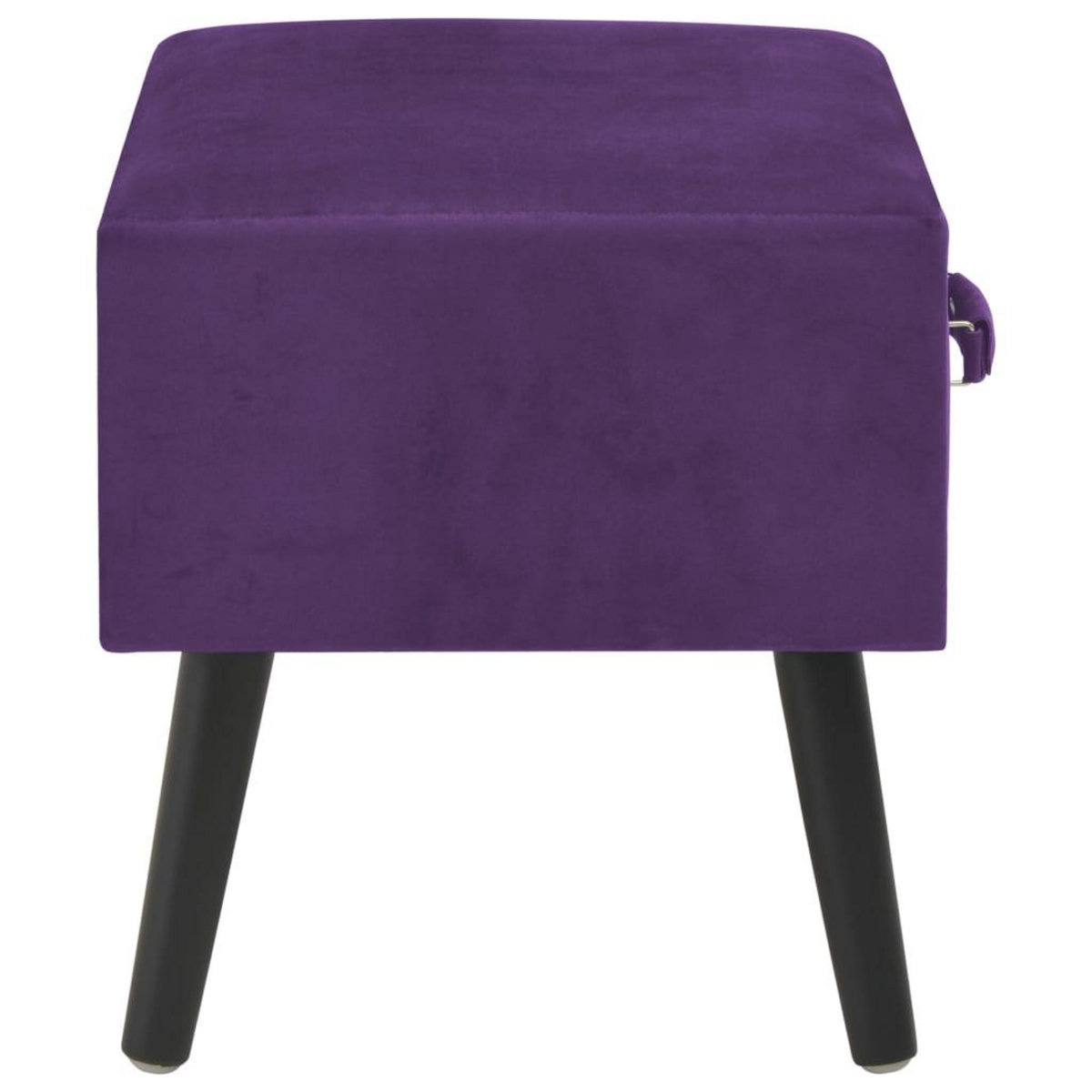 VIDAXL Table de chevet Violet fonce 40x35x40 cm Velours