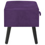 Voir la diapositive 5 : VIDAXL Table de chevet Violet fonce 40x35x40 cm Velours