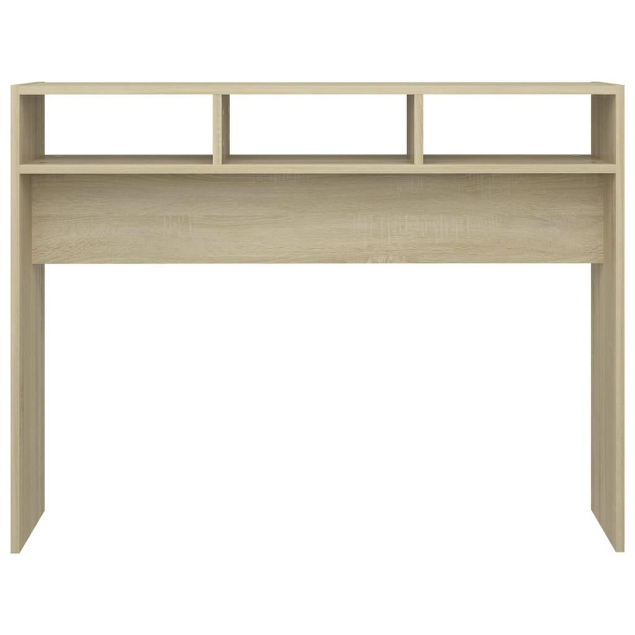 Voir la diapositive 5 : VIDAXL Table console chene sonoma 105x30x80 cm bois d'ingenierie