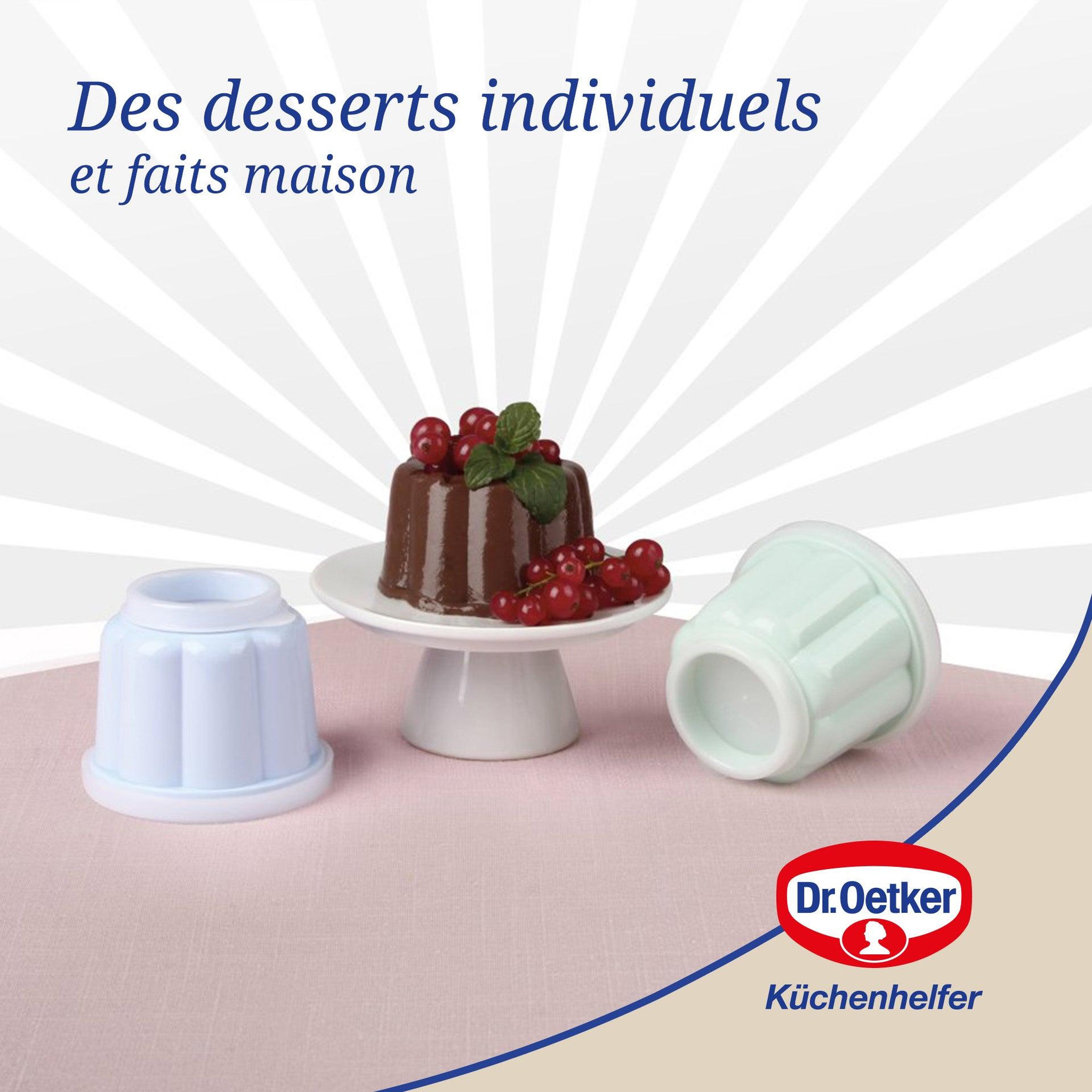 Voir la diapositive 4 : DR.OETKER Lot de 6 moules à flans avec couvercle 6,3 x 7,5 cm dr. Oetker rétro