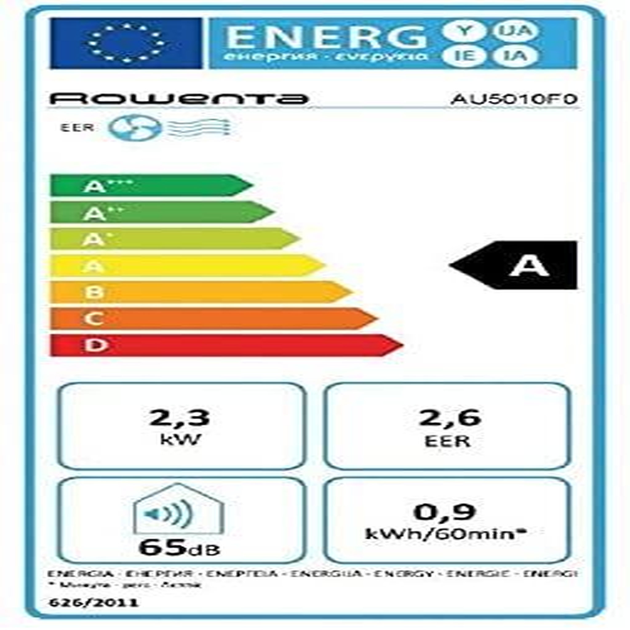 Voir la diapositive 2 : ROWENTA Climatiseur mobile 2000w  65m3 - au4010f0
