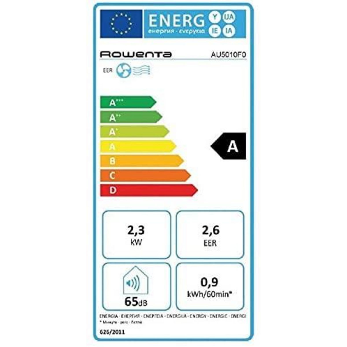 ROWENTA Climatiseur mobile 2000w  65m3 - au4010f0