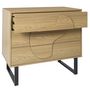 Voir la diapositive 5 : The Home Deco Factory Commode 3 tiroirs CALYPSO - Beige