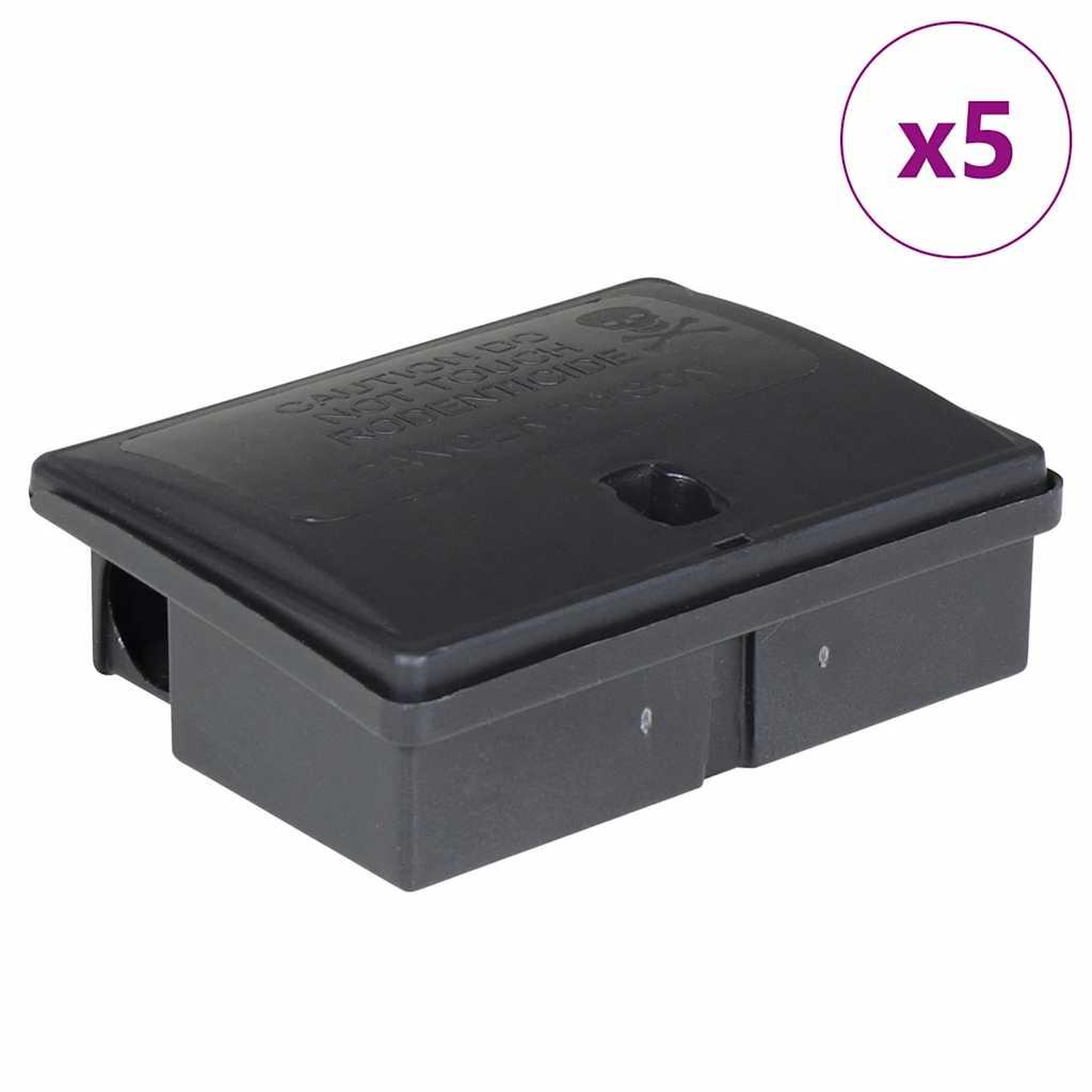 Voir la diapositive 2 : VIDAXL Pieges a souris 5 pcs noir 13x10x4 cm