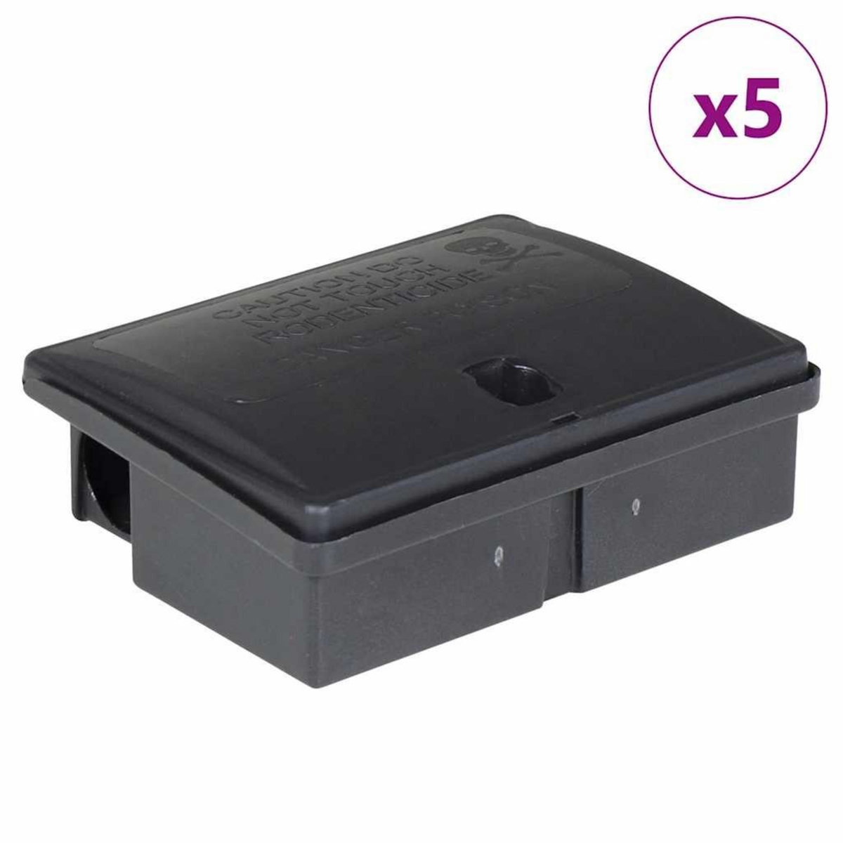 VIDAXL Pieges a souris 5 pcs noir 13x10x4 cm