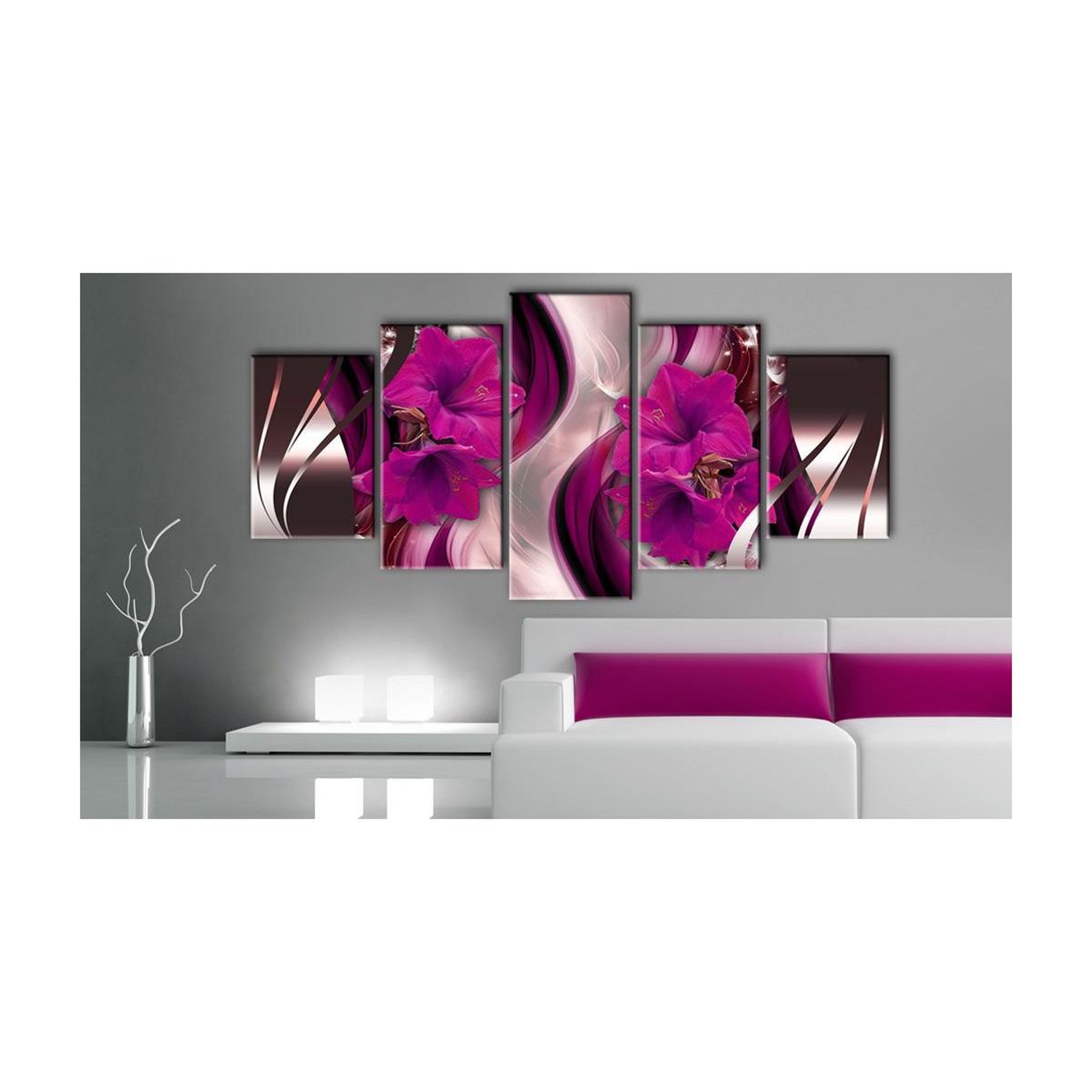 Voir la diapositive 2 : Paris Prix Tableau imprimé  soirée de fuchsia