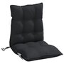 Voir la diapositive 5 : VIDAXL Coussins de chaise a dossier bas lot de 4 noir tissu oxford