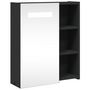 Voir la diapositive 2 : VIDAXL Armoire de salle de bain a miroir avec LED noir 45x13x52 cm
