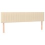 Voir la diapositive 2 : VIDAXL Tetes de lit 2 pcs Creme 100x5x78/88 cm Tissu